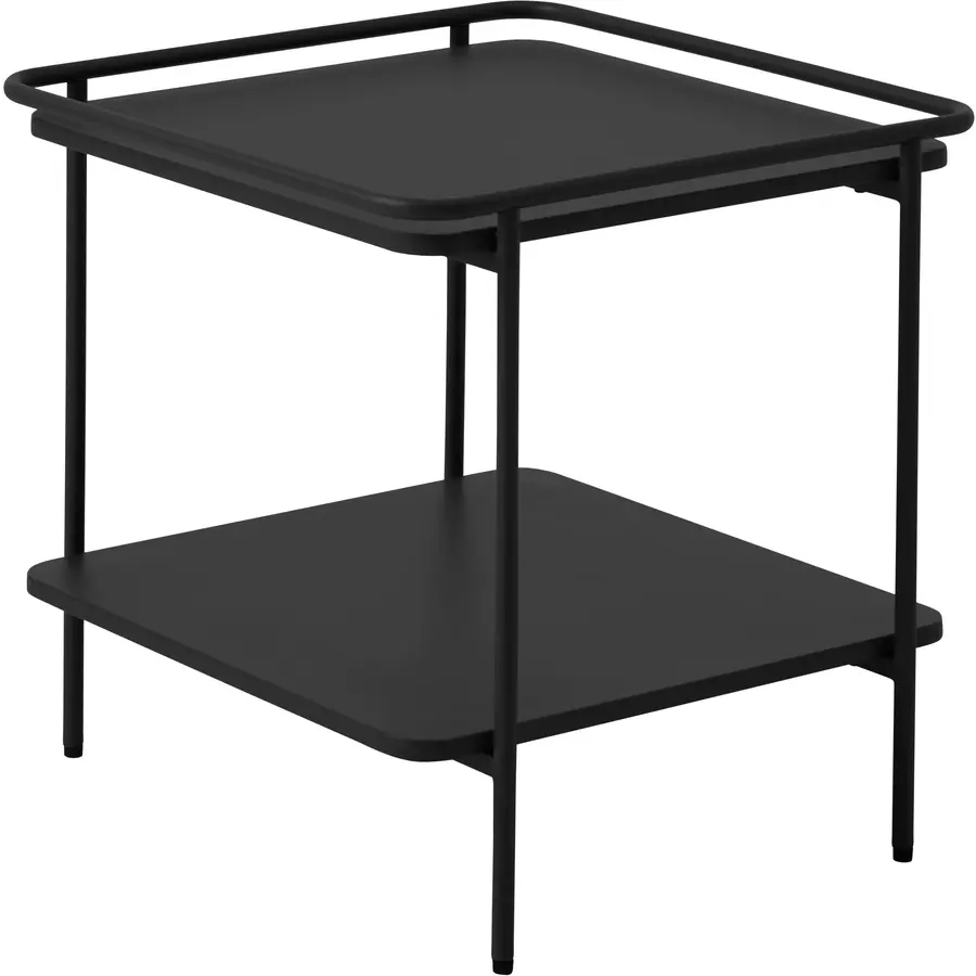 Yuba Zwart Bijzettafel Vierkant 45x45 cm Yuba Zwart Bijzettafel Vierkant 45x45 cm