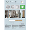 Topeka 80 cm Wastafelonderkast Wit / Eiken