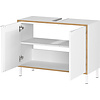 Topeka 80 cm Wastafelonderkast Wit / Eiken