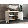 Topeka 80 cm Wastafelonderkast Wit / Eiken