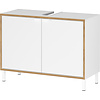 Topeka 80 cm Wastafelonderkast Wit / Eiken