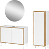 Topeka Wit / Eiken Badmeubel Set Twee