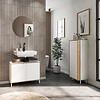 Topeka Wit / Eiken Badmeubel Set Twee