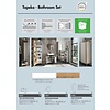 Topeka Wit / Eiken Badmeubel Set Drie