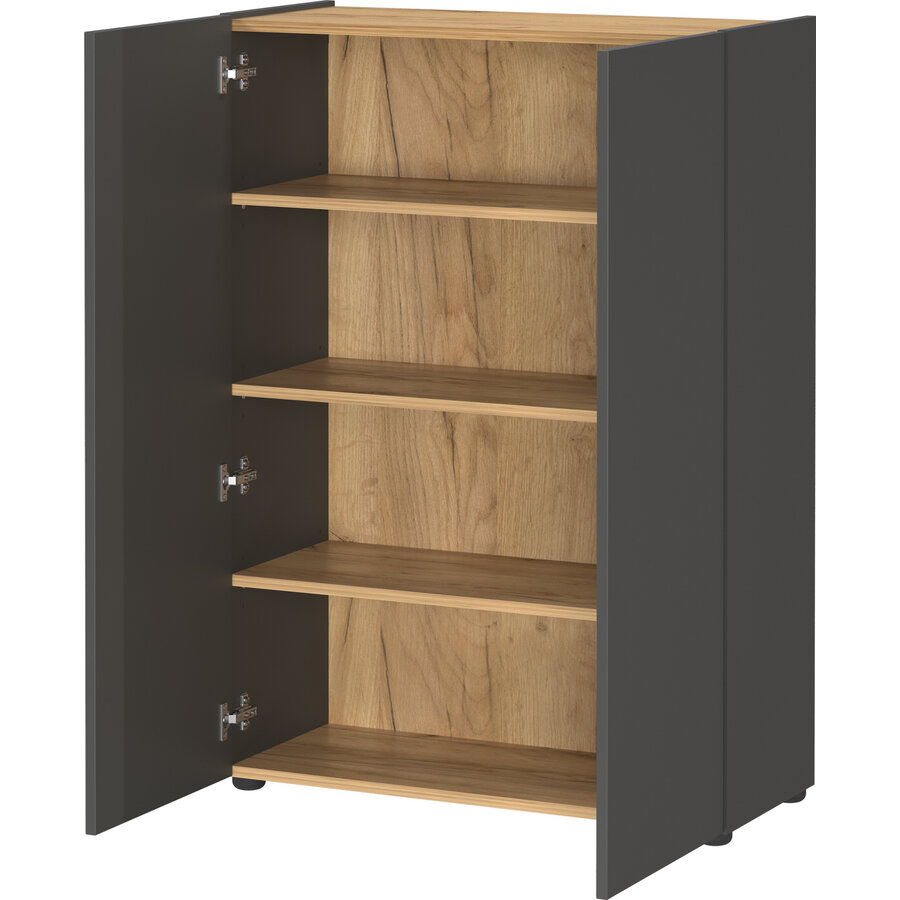 Alviano Grafiet / Eiken Halmeubelset Een