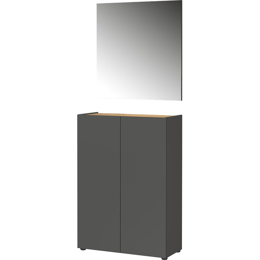 Alviano Grafiet / Eiken Halmeubelset Een