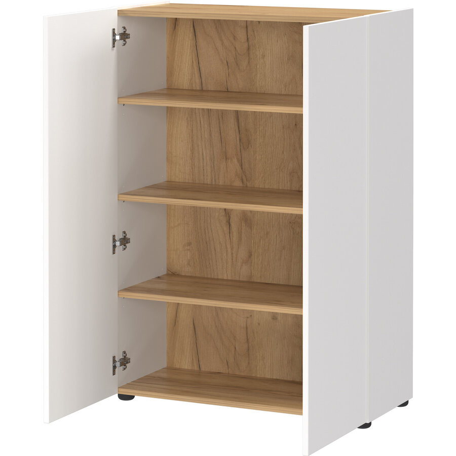 Alviano Wit / Eiken Halmeubelset Drie Alviano Wit / Eiken Halmeubelset Drie