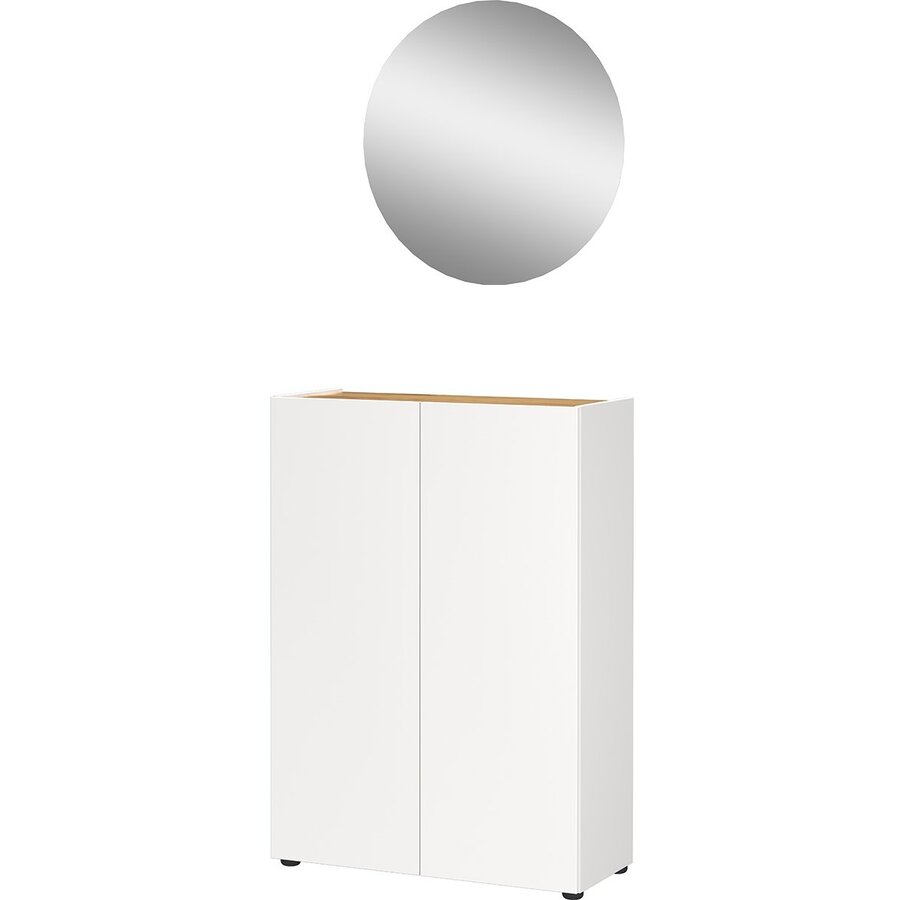 Alviano Wit / Eiken Halmeubelset Drie Alviano Wit / Eiken Halmeubelset Drie