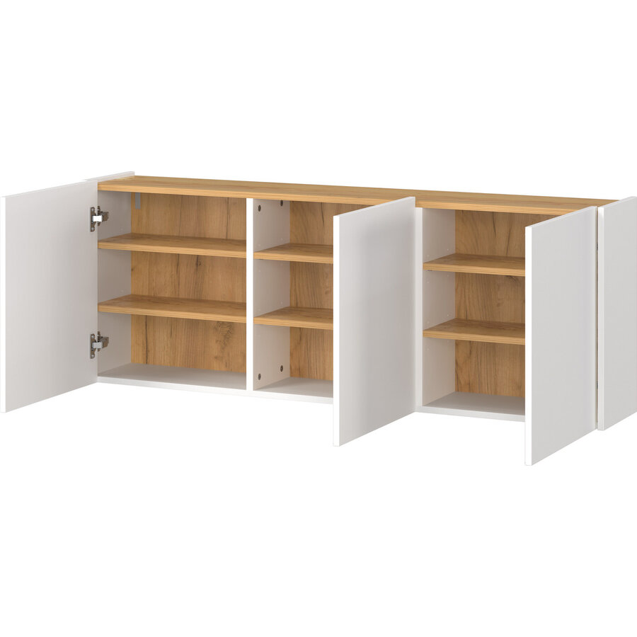 Libbiano Wit / Eiken Halmeubelset Een Libbiano Wit / Eiken Halmeubelset Een