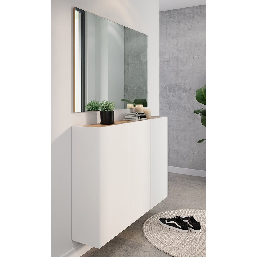 Libbiano Wit / Eiken Halmeubelset Drie Libbiano Wit / Eiken Halmeubelset Drie