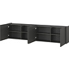 Piana Grafiet Multifunctionele Wandkast 4-Deuren