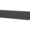 Piana Grafiet Multifunctionele Wandkast 4-Deuren