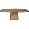 Wave Ovale Eettafel Mango Hout met Centrale Poot