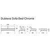 Dublexo Slaapbank Taura Chocco / Chrome