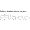 Dublexo Slaapbank Deluxe Taura Chocco / Chrome