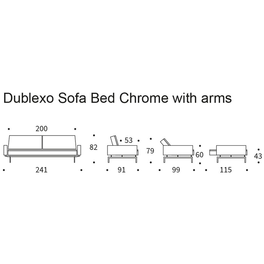 Dublexo Slaapbank Deluxe Taura Chocco / Chrome Dublexo Slaapbank Deluxe Taura Chocco / Chrome
