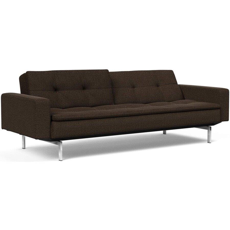 Dublexo Slaapbank Deluxe Taura Chocco / Chrome Dublexo Slaapbank Deluxe Taura Chocco / Chrome