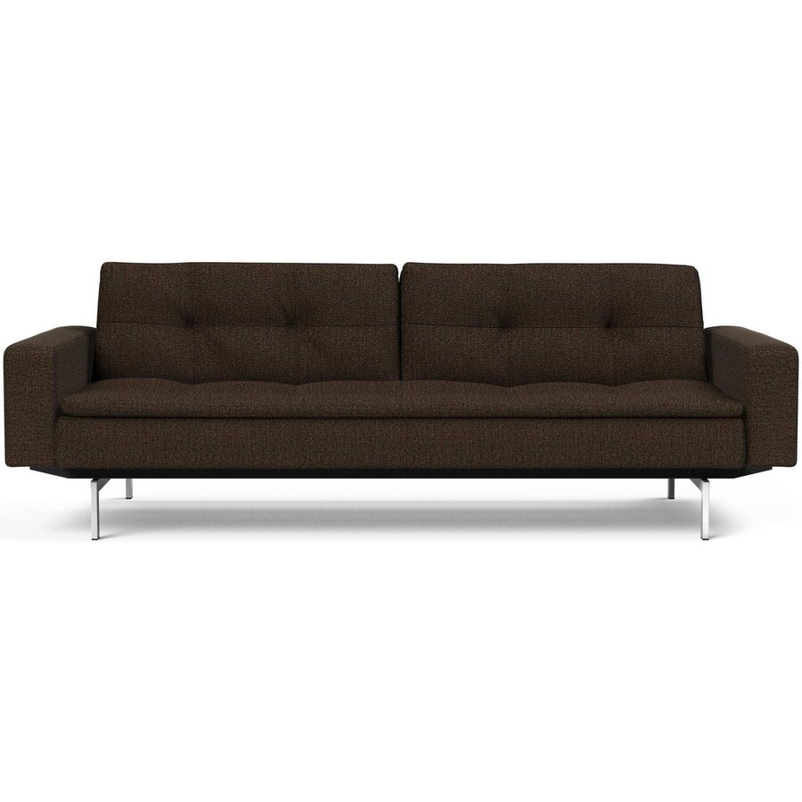 Dublexo Slaapbank Deluxe Taura Chocco / Chrome Dublexo Slaapbank Deluxe Taura Chocco / Chrome