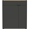 Ameca Grafiet / Eiken Multifunctionele Wandkast