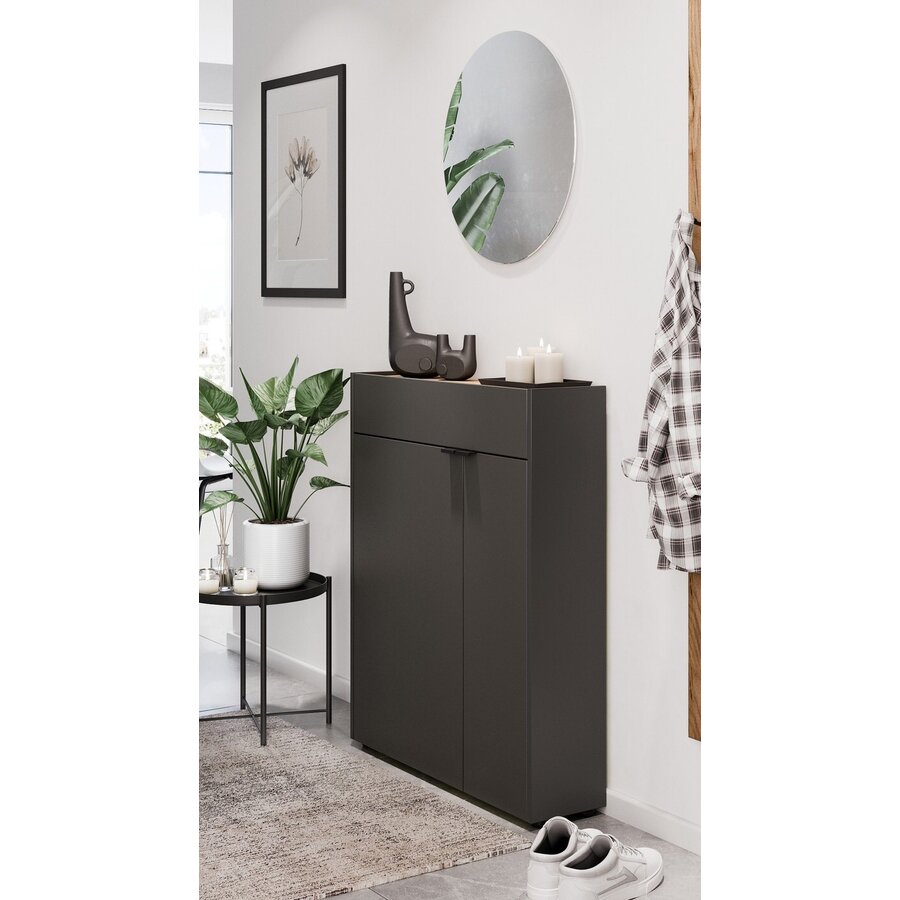 Ameca Grafiet / Eiken Halmeubelset Drie Ameca Grafiet / Eiken Halmeubelset Drie