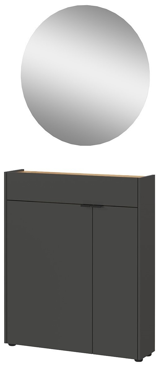 Germania Ameca Grafiet / Eiken Halmeubelset Drie