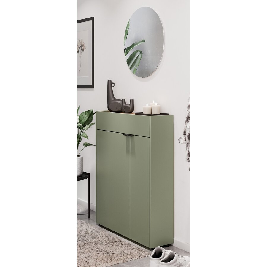 Ameca Taupe Groen / Eiken Halmeubelset Drie Ameca Taupe Groen / Eiken Halmeubelset Drie