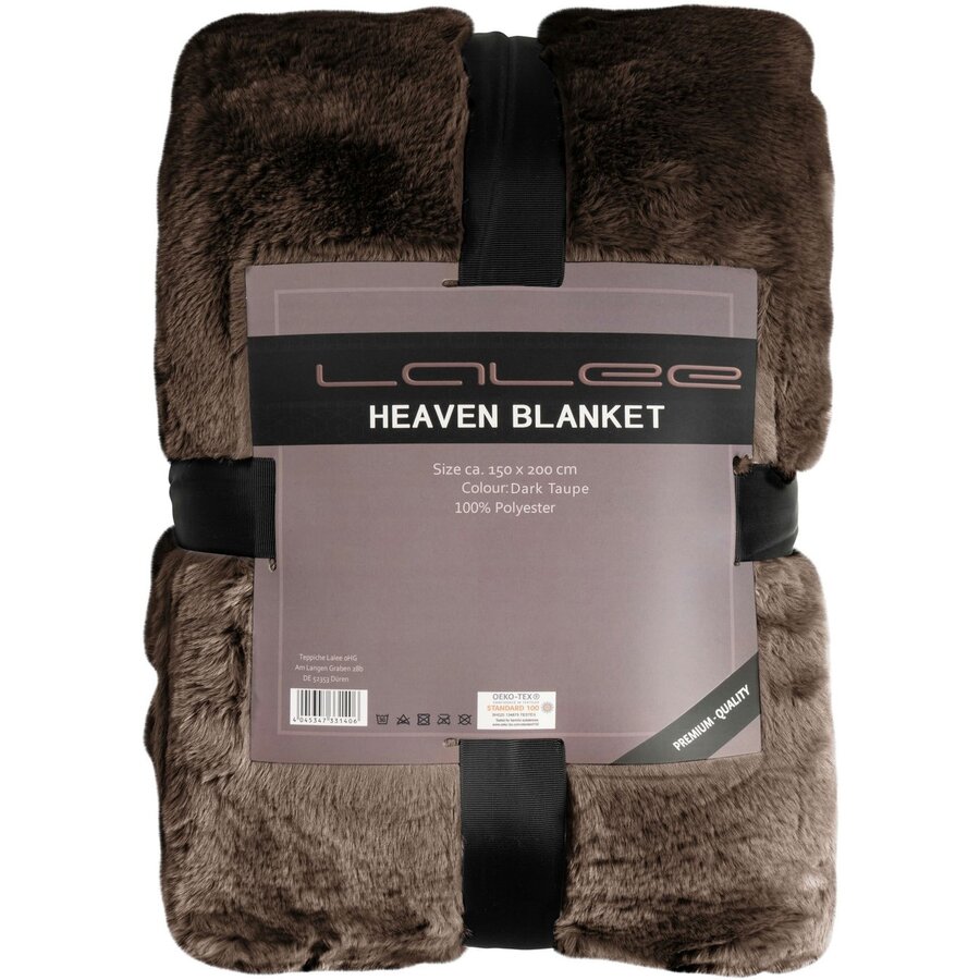 Heaven 150 x 200 cm Deken Donker Taupe Heaven 150 x 200 cm Deken Donker Taupe