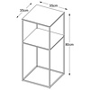 Pebble Zwarte Zuiltafel H80 cm