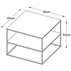 Pebble Zwarte Salontafel Vierkant 65x65 cm