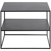 Pebble Zwarte Salontafel Vierkant 65x65 cm