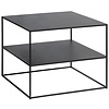 Pebble Zwarte Salontafel Vierkant 65x65 cm