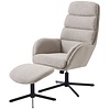 Sifton Gebroken Wit Relaxfauteuil en Voetenbank Set