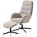 Sifton Gebroken Wit Relaxfauteuil en Voetenbank Set