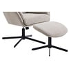 Sifton Gebroken Wit Relaxfauteuil en Voetenbank Set