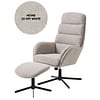Sifton Gebroken Wit Relaxfauteuil en Voetenbank Set