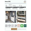 Ameca FSC Wit / Eiken Schoenenkast 2-Kleppen