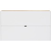 Ameca FSC Wit / Eiken Schoenenkast 2-Kleppen