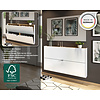Ameca FSC Wit / Eiken Schoenenkast 2-Kleppen