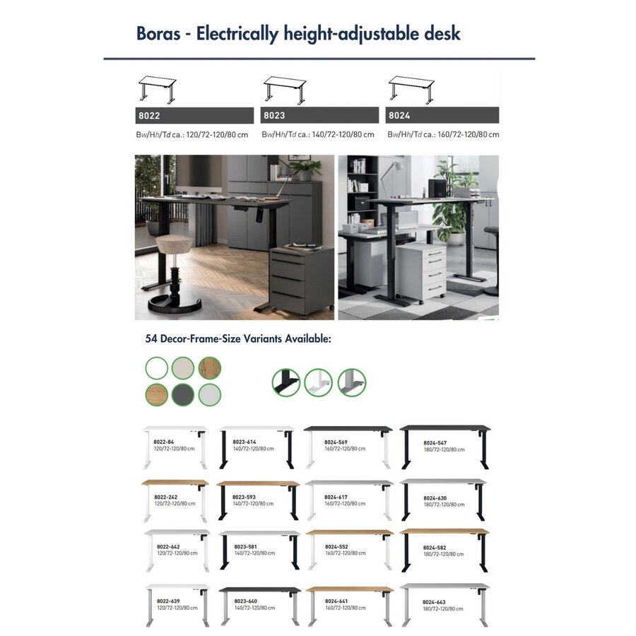 Boras Elektrische Zit Sta Bureautafel Lichtgrijs 120 cm Boras Elektrische Zit Sta Bureautafel Lichtgrijs 120 cm