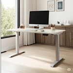 Germania Boras Elektrische Zit Sta Bureautafel Lichtgrijs 120 cm Germania Boras Elektrische Zit Sta Bureautafel Lichtgrijs 120 cm