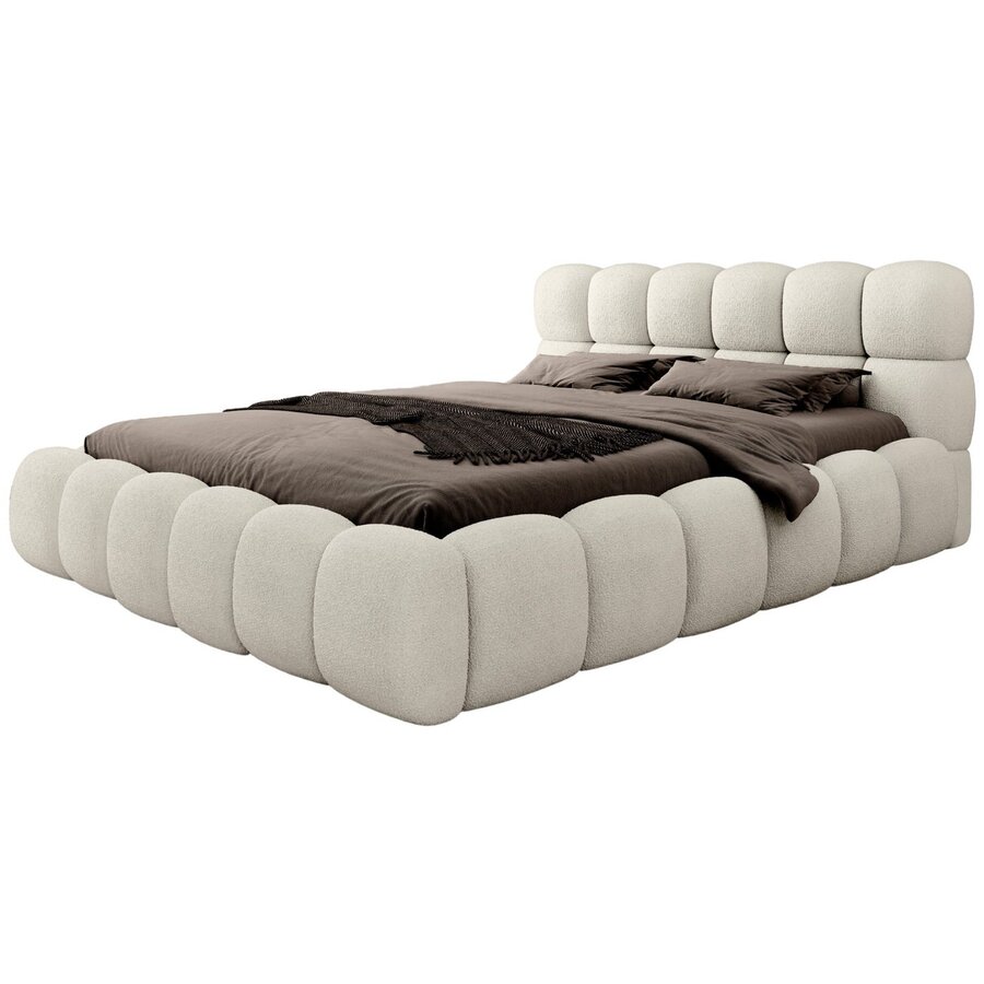 Boston 200 x 200 cm Gestoffeerd Bed Beige Boston 200 x 200 cm Gestoffeerd Bed Beige