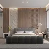 Adell 200 x 200 cm Gestoffeerd Bed Donkergrijs
