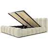 Adell 200 x 200 cm Gestoffeerd Bed Beige