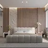 Adell 200 x 200 cm Gestoffeerd Bed Naturel