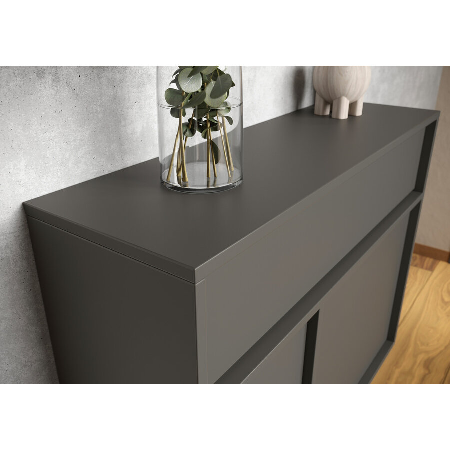 Ameca 2.0 Grafiet Multifunctionele Wandkast Hangend Ameca 2.0 Grafiet Multifunctionele Wandkast Hangend