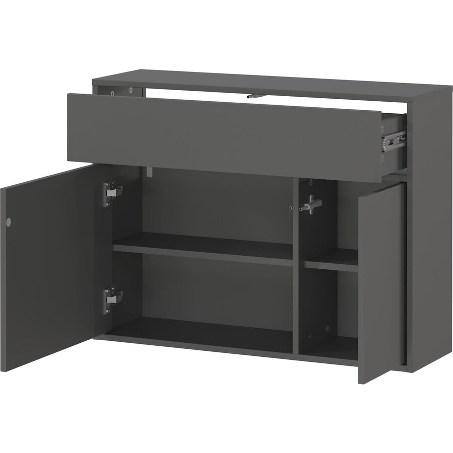 Ameca 2.0 Grafiet Multifunctionele Wandkast Hangend Ameca 2.0 Grafiet Multifunctionele Wandkast Hangend