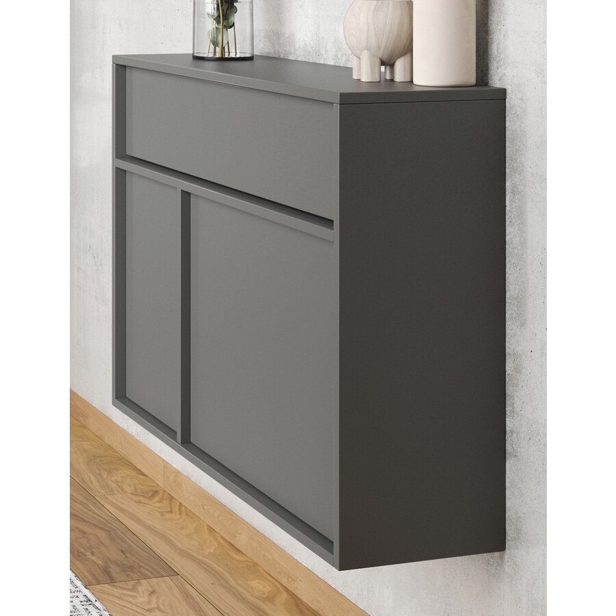 Ameca 2.0 Grafiet Multifunctionele Wandkast Hangend Ameca 2.0 Grafiet Multifunctionele Wandkast Hangend