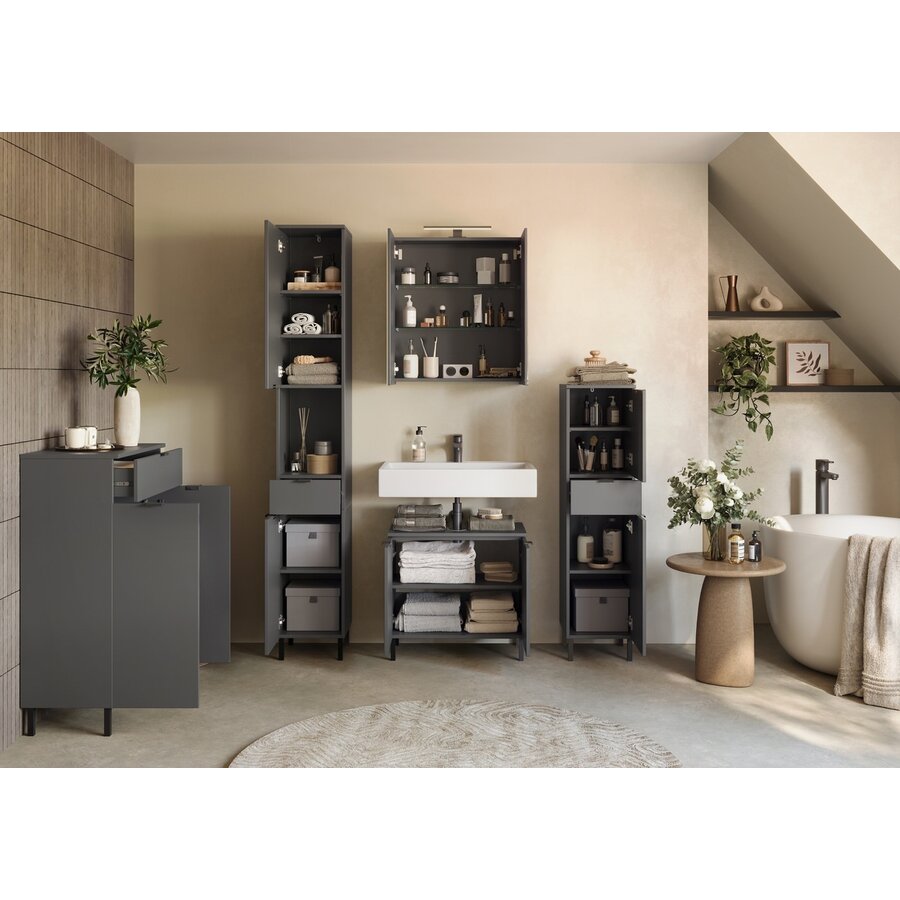 Arcena 60 cm Wastafelonderkast Grafiet Arcena 60 cm Wastafelonderkast Grafiet