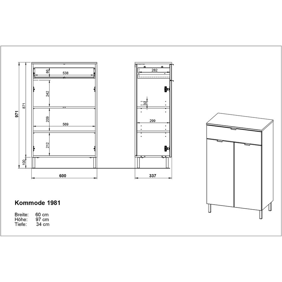 Arcena Grafiet Badkamerkast Laag Arcena Grafiet Badkamerkast Laag