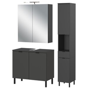Germania Arcena Grafiet Badmeubel Set Twee